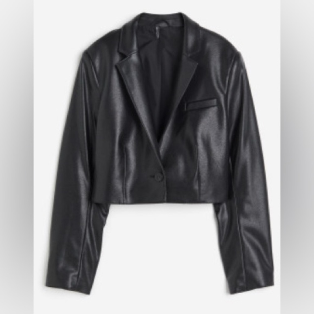 H&M Divided Coated Cropped Jacket